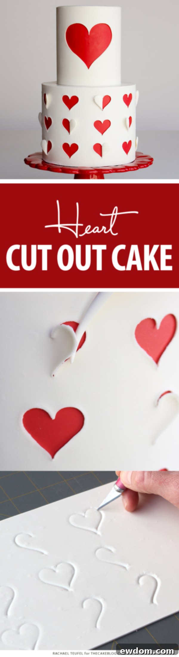 Heart Window Cake 2 How to make a heart cutout cake | by Rachael Teufel for TheCakeBlog.com