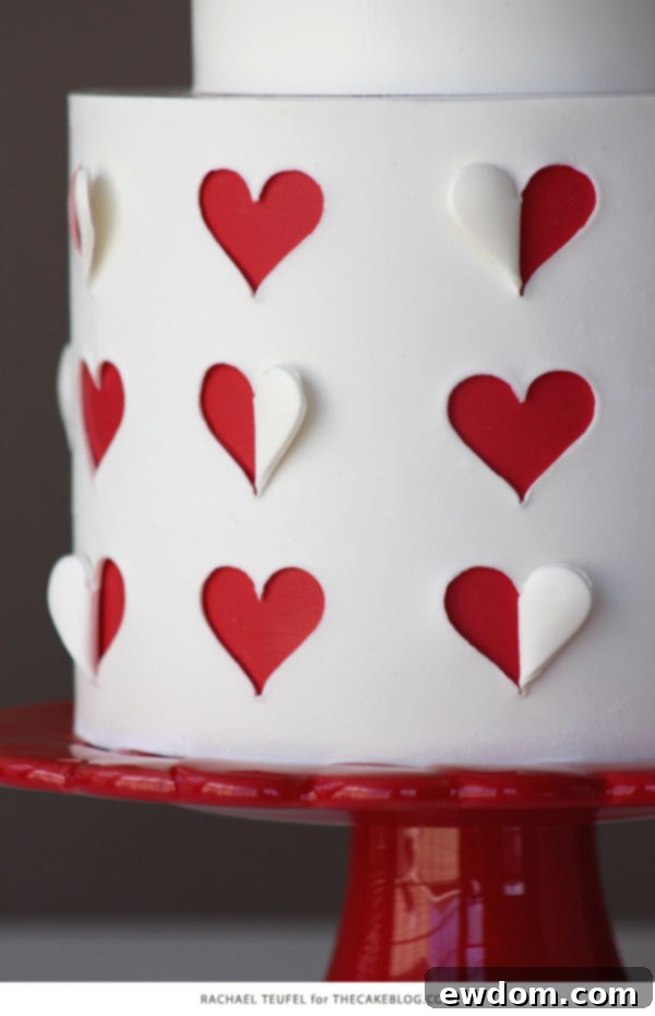 Heart Window Cake 6 How to make a heart cutout cake | by Rachael Teufel for TheCakeBlog.com