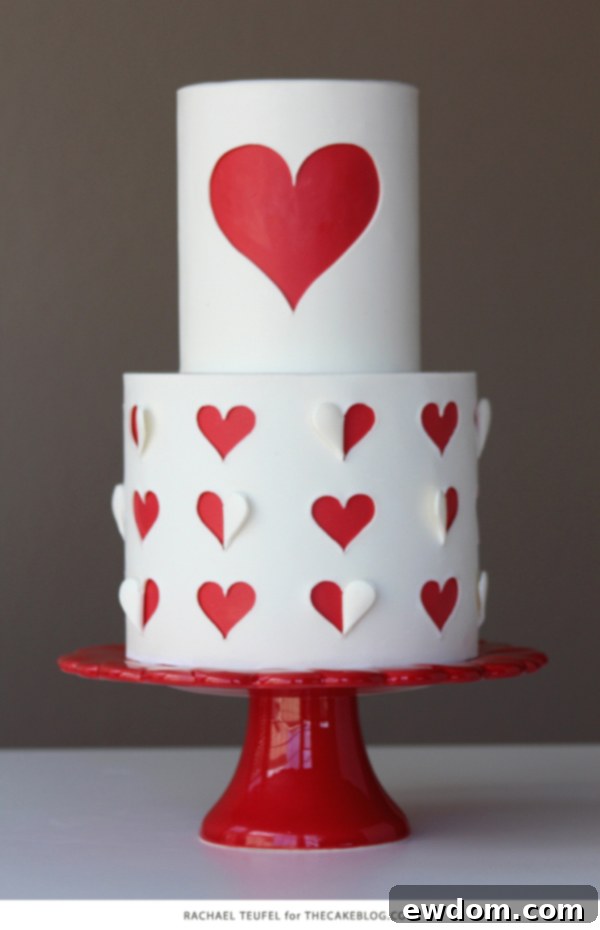 Heart Window Cake 7 How to make a heart cutout cake | by Rachael Teufel for TheCakeBlog.com