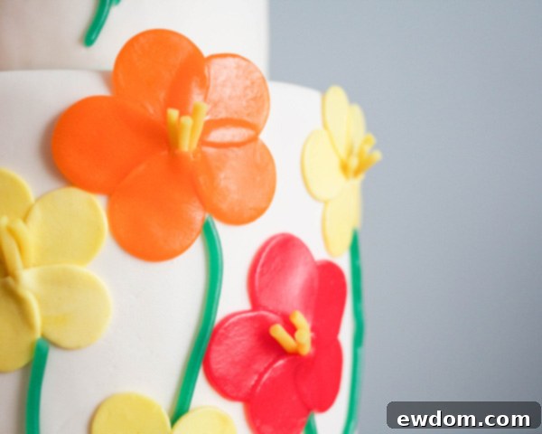 How to make a Candy Flower Cake using Airheads and Laffy Taffy | by Erin Gardner on TheCakeBlog.com