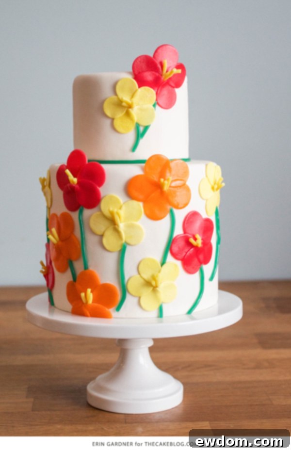 How to make a Candy Flower Cake using Airheads and Laffy Taffy | by Erin Gardner on TheCakeBlog.com