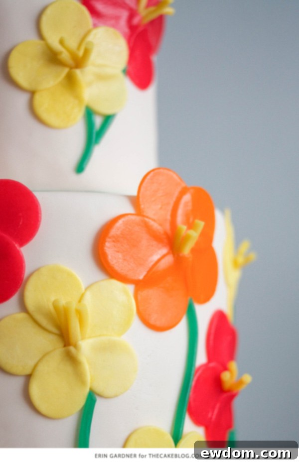 How to make a Candy Flower Cake using Airheads and Laffy Taffy | by Erin Gardner on TheCakeBlog.com