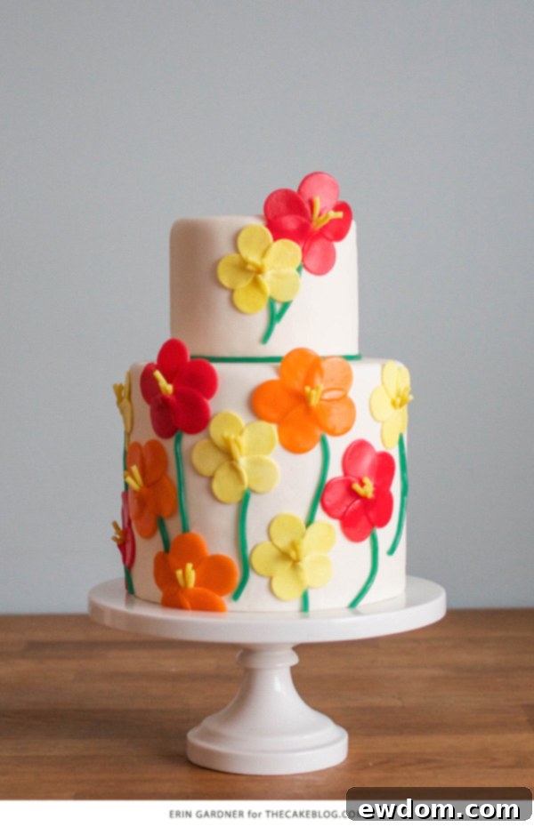 How to make a Candy Flower Cake using Airheads and Laffy Taffy | by Erin Gardner on TheCakeBlog.com