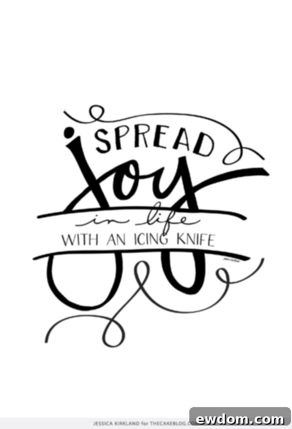 Download your free kitchen art print: Spread Joy In Life With an Icing Knife