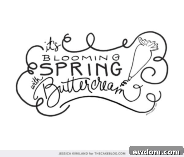 It's Blooming Spring with Buttercream | Exclusive Free Art Print for The Cake Blog Readers