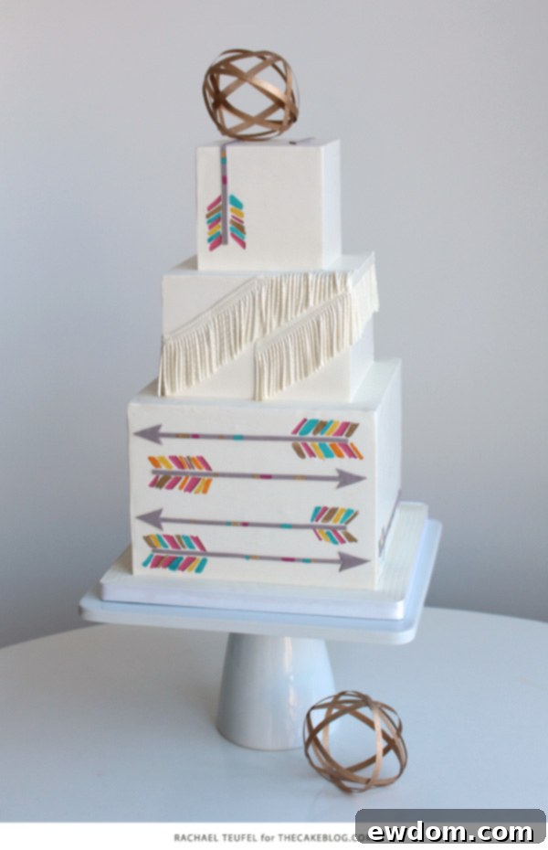 Arrow Cake | Finding Inspiration in Everyday Life | by Rachael Teufel for TheCakeBlog.com