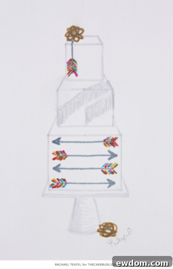 Arrow Cake | Finding Inspiration in Everyday Life | by Rachael Teufel for TheCakeBlog.com