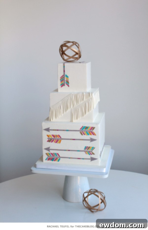 Arrow Cake | Finding Inspiration in Everyday Life | by Rachael Teufel for TheCakeBlog.com