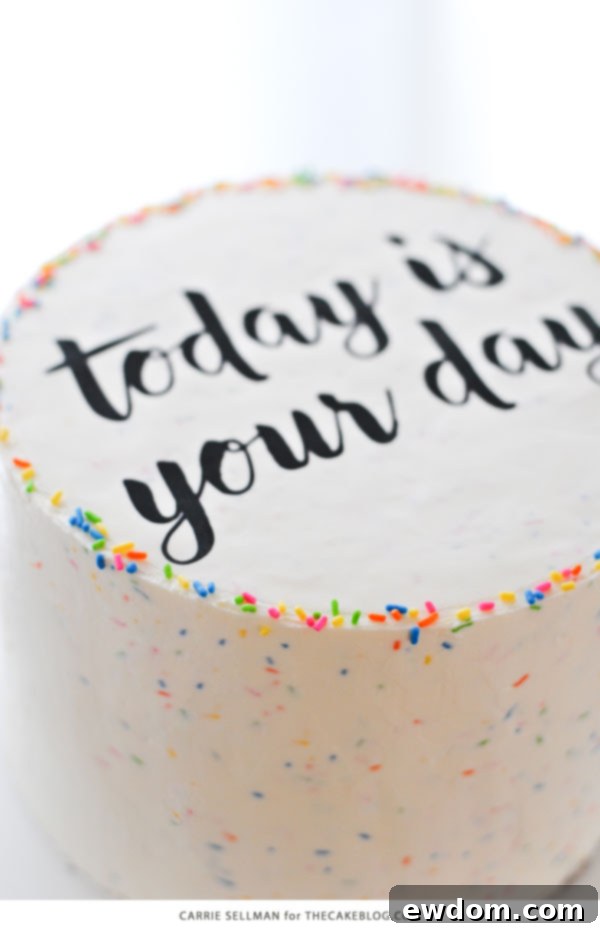 Graduation Party Desserts highlighted by a beautiful DIY sprinkle cake featuring easy edible writing, perfect for a personalized celebration.