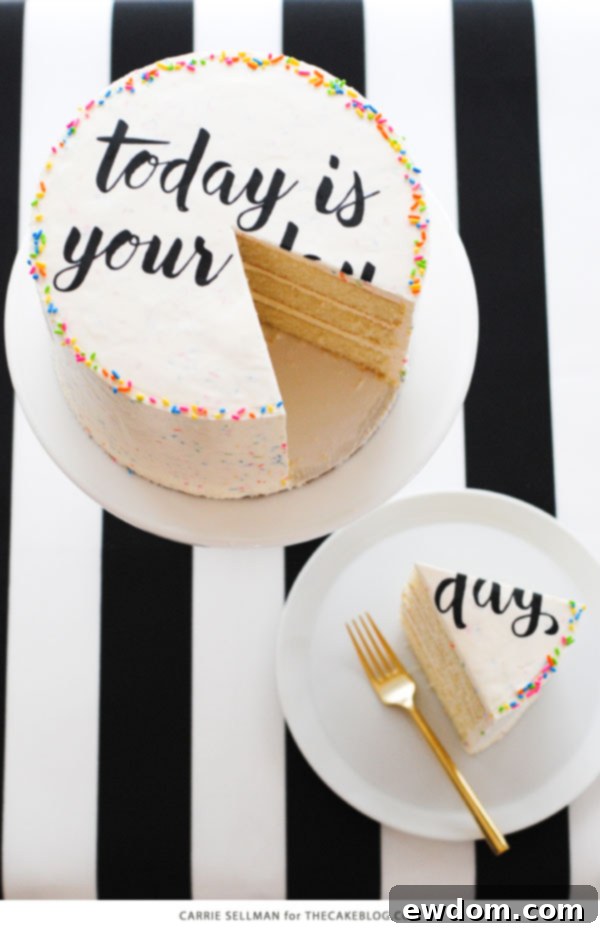 A stunning spread of Graduation Party Desserts, featuring a DIY sprinkle cake with easy edible writing, perfect for a joyous celebration.