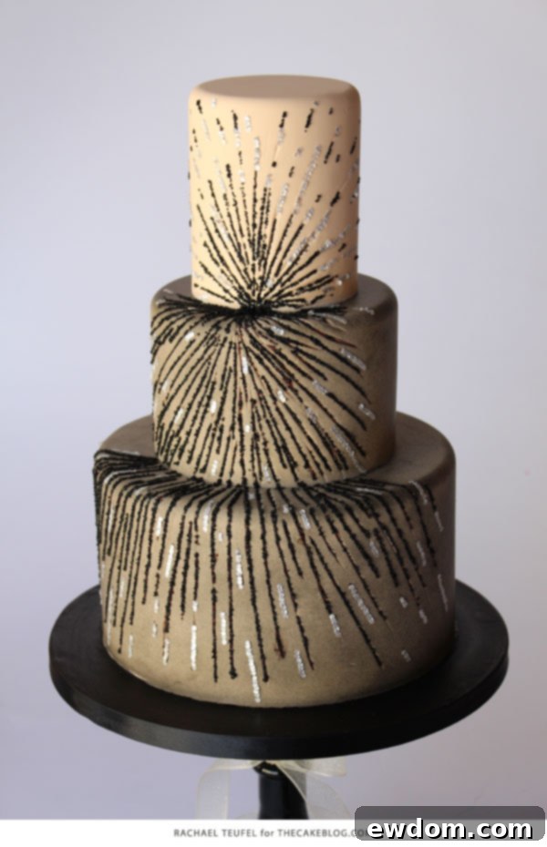Achieving Design Harmony 8 Intricate Wafer Paper Sequin Application on Cake | Couture Inspired Design
