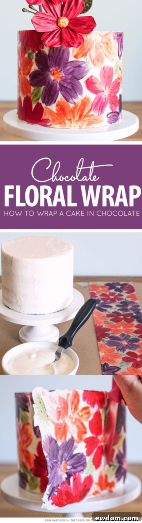 Chocolate Wrapped Cake | by Erin Gardner for TheCakeBlog.com