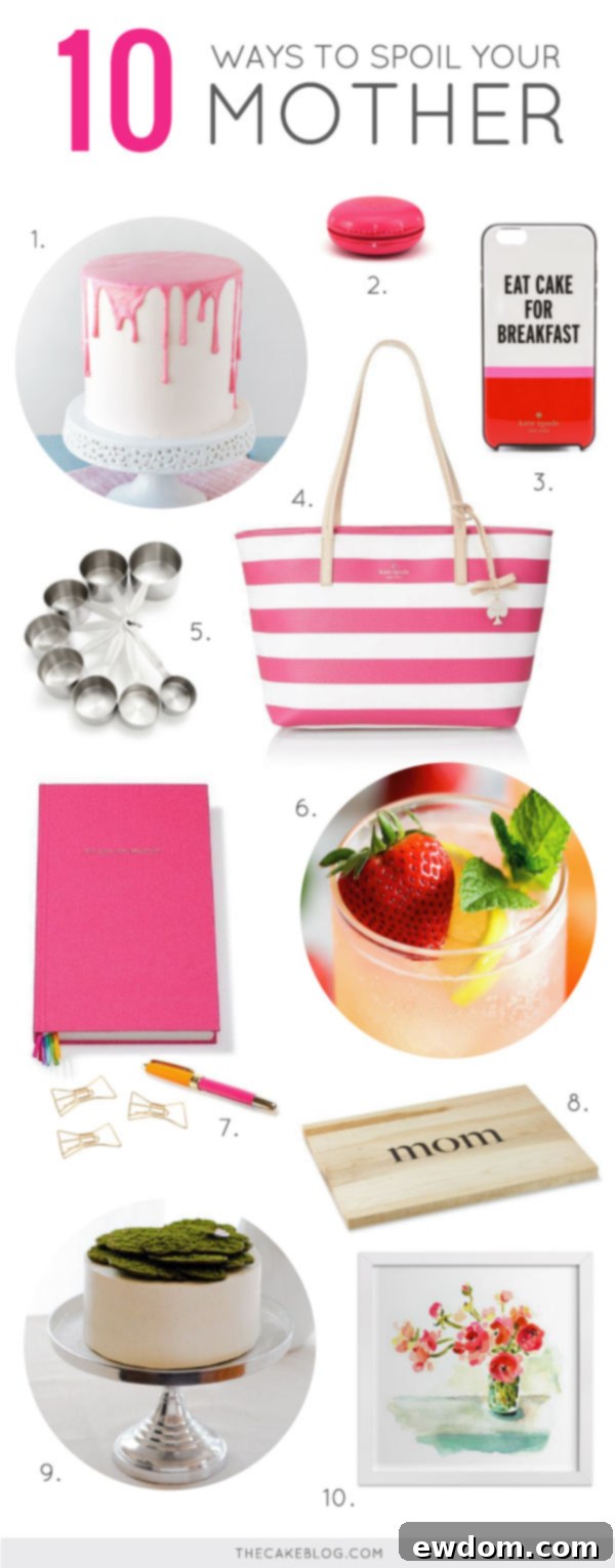 10 Ways to Spoil Your Mother | Mother's Day Ideas on TheCakeBlog.com