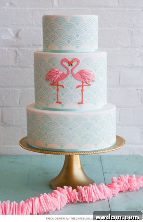 Flamingo Cake by Erica O'Brien for The Cake Blog - Inspiration to Creation