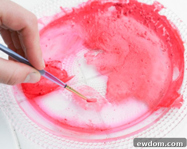 Watercolor Painting Technique for Watermelon Cake | by Erica OBrien for TheCakeBlog.com
