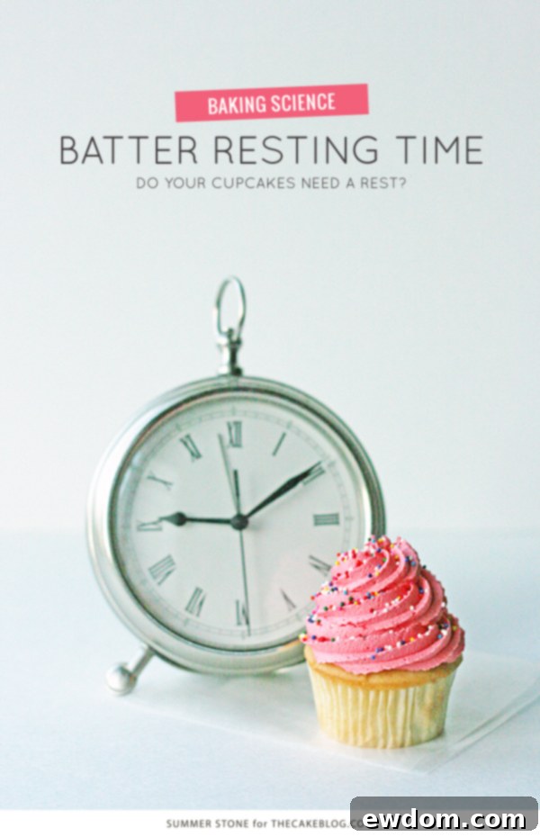 The Essential Post-Bake Chill for Perfect Cupcakes 3 Cupcake Batter Resting Experiment Setup: Comparing Zero to 40 Minutes Rest Time | Baking Science Insights by Summer Stone