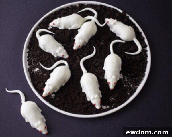 Creepy Mice Cakes! Learn how to make these spooky, red velvet filled, mice cakes -- a Halloween food sure to freak out your party guests | Cakegirls for TheCakeBlog.com