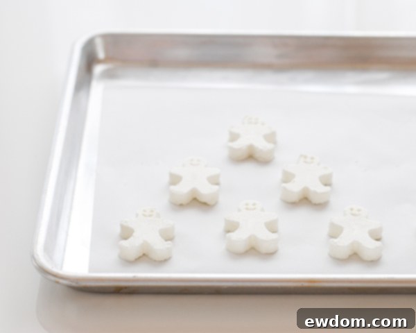 Cloud Cubes 10 Gingerbread Man Frozen Whipped Cream Cube with Imprint