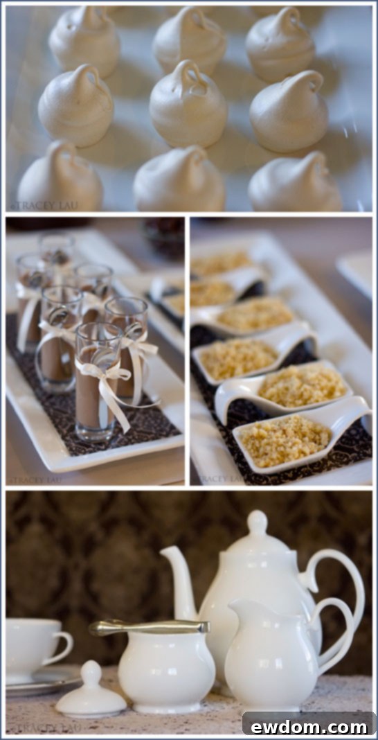 Gourmet Dessert Spread at a French Blue Tea Party, showcasing elegant treats and decor