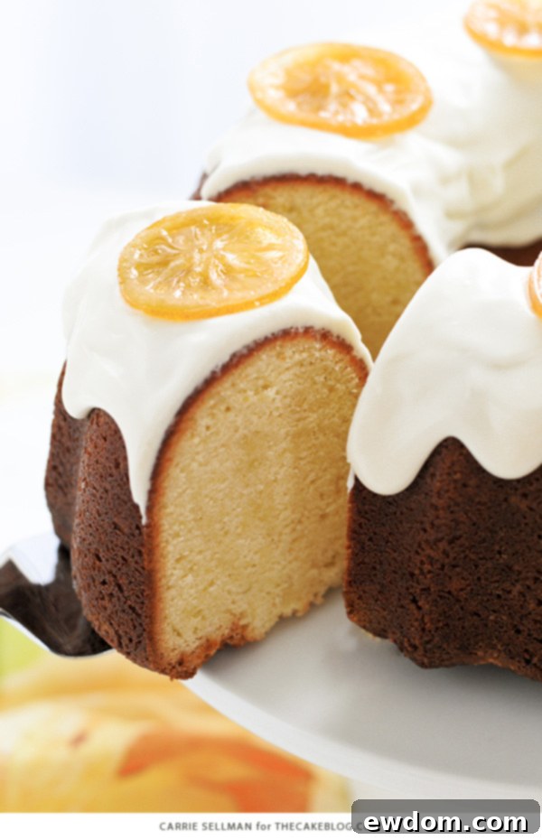 Lemon Bundt Cake with Detailed Candied Lemon Slices