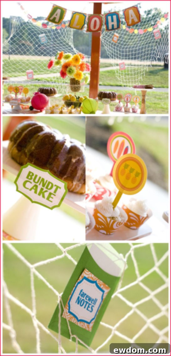 Tropical Luau Food and Decor