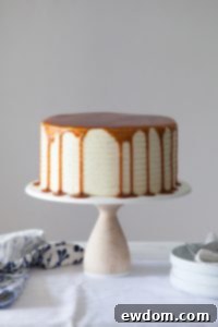 London Fog Cloud Cake 9 London Fog Cake - chocolate cake with Earl Grey buttercream and salted caramel, a recipe from the new cake book Layered by Tessa Huff on TheCakeBlog.com