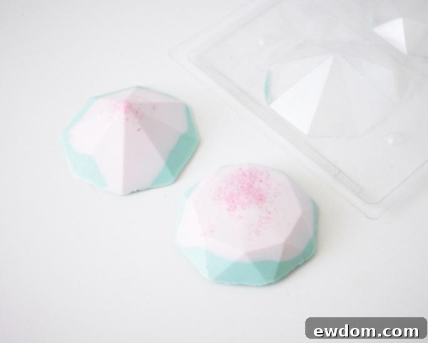 Cake Gems - how to make gem-shaped chocolate truffles filled with cake | by Cakegirls for TheCakeBlog.com