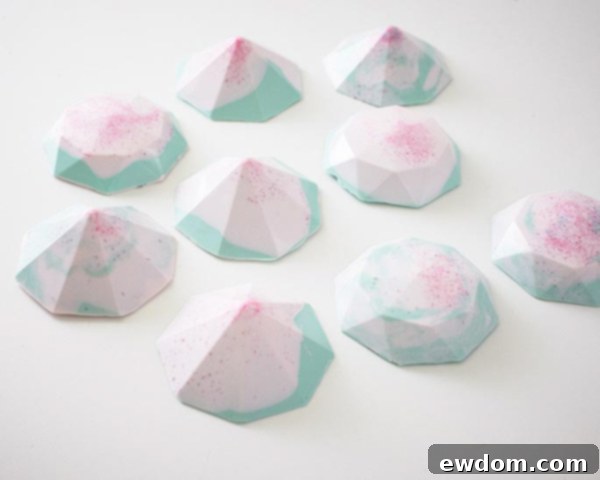 Cake Gems - how to make gem-shaped chocolate truffles filled with cake | by Cakegirls for TheCakeBlog.com