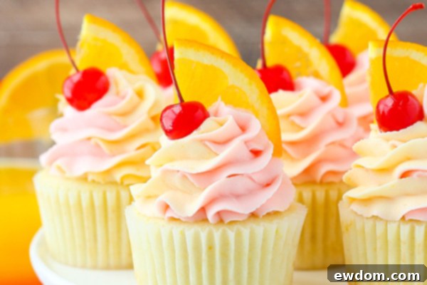 Tequila Sunrise Cupcake Recipe | by Lindsay Conchar for TheCakeBlog.com