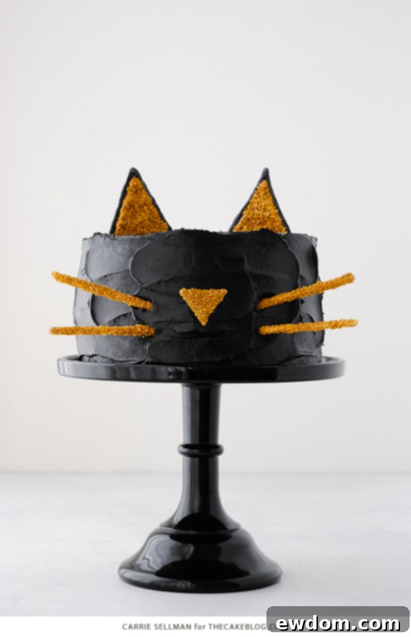 Purrfect Black Cat Cake 3 Black Cat Cake | Carrie Sellman for TheCakeBlog.com