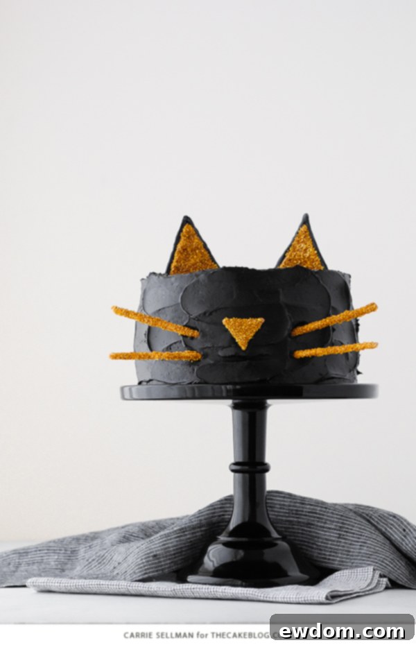 Purrfect Black Cat Cake 5 Black Cat Cake | Carrie Sellman for TheCakeBlog.com
