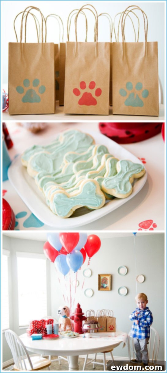 Puppy Dog Birthay in Red & Blue