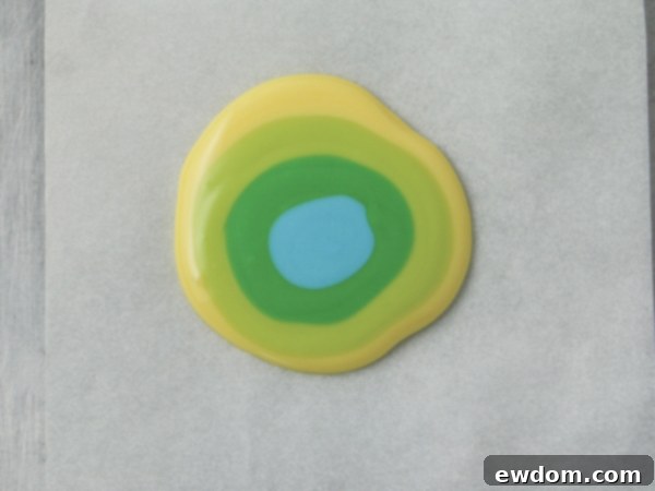 Groovy Polka Dot Cake 14 Collection of finished chocolate polka dot toppers in various sizes