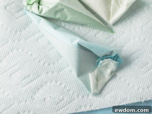 Groovy Polka Dot Cake 7 Warm chocolate-filled piping bags on heating pad for fluidity