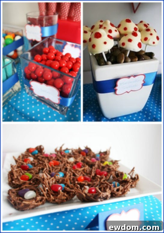Woodland Party Decorations: Owl Cake, Toadstool Pops, and Thematic Treats
