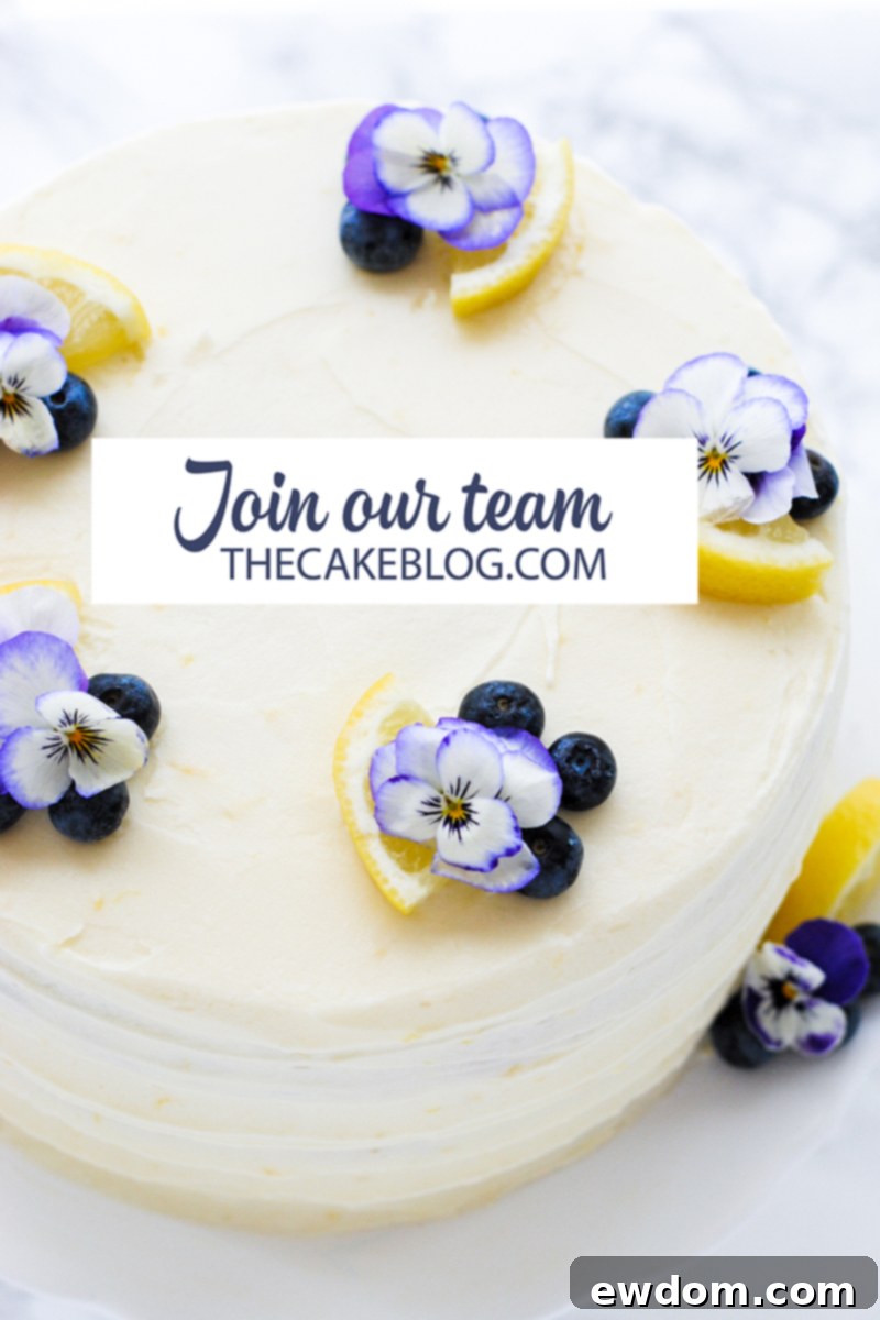 Delicious lemon blueberry cake