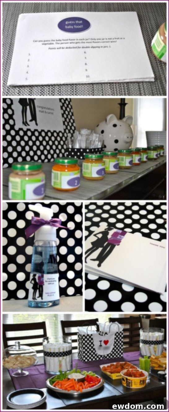 Black & White Baby Shower Centerpiece