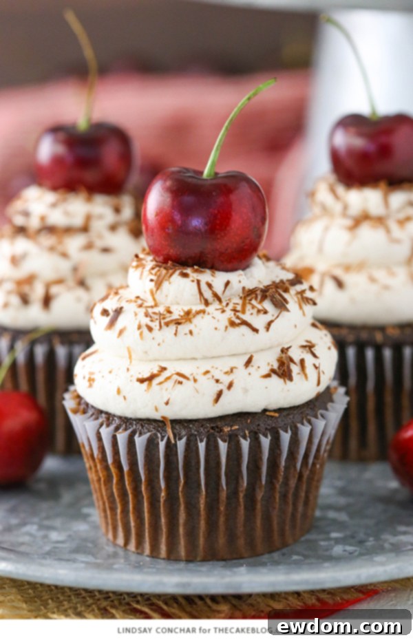 Homemade Cherry Filling Cooking on the Stove for Cupcakes