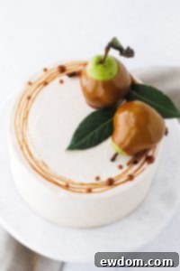 Decadent Salted Caramel Pear Delight 9 Salted Caramel Pear Cake - fresh pear cake with cinnamon buttercream, salted caramel and homemade caramel dipped pears, a perfect autumn dessert.