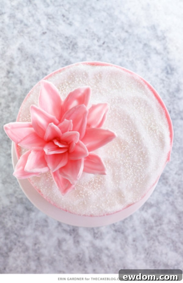 Zebra Chocolate Cake 6 Marbled Chocolate Cake - how to wrap a cake with marbled chocolate | by Erin Gardner for TheCakeBlog.com