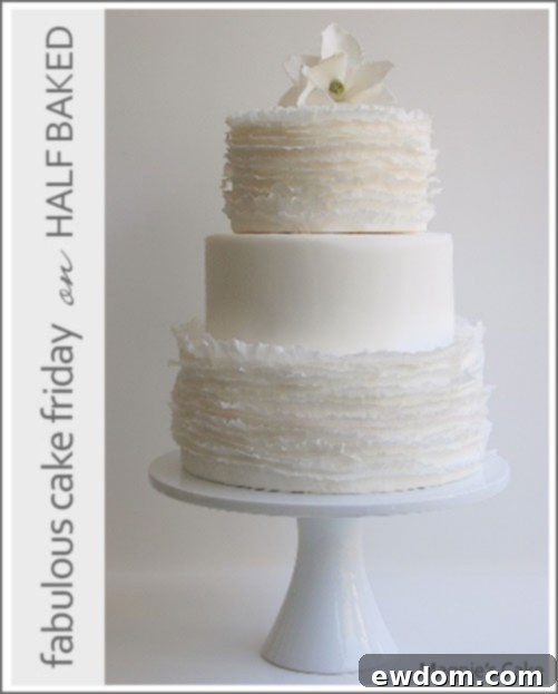White Ruffles by Magpie's Cake Exquisite White Ruffled Wedding Cake by Magpie's Cake, Washington DC