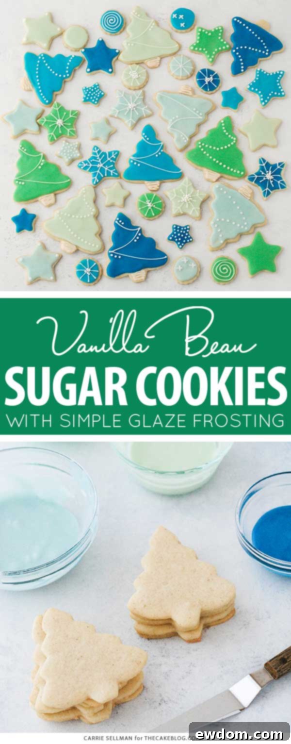Sweet Cookie Canvas 2 Decorated Sugar Cookies - vanilla bean sugar cookies with a simple glaze icing for easy yet thoughtful gift giving | by Carrie Sellman for TheCakeBlog.com