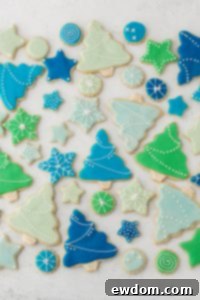 Sweet Cookie Canvas 11 Decorated Sugar Cookies - vanilla bean sugar cookies with a simple glaze icing for easy yet beautiful Christmas cookies | by Carrie Sellman for TheCakeBlog.com