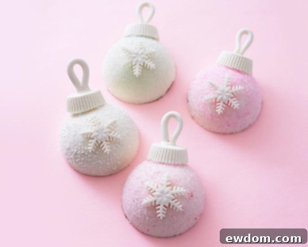 Festive Bauble Bakes 18 Christmas Ornament Cakes - how to make sparkly, mini ornament cakes for Christmas dessert | by Cakegirls for TheCakeBlog.com