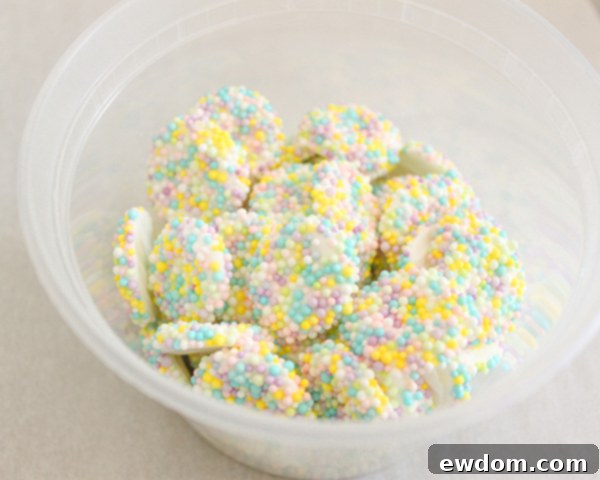 Removing Dried Nonpareil Flower Centers from Parchment Paper | Ready for Cookie Decoration