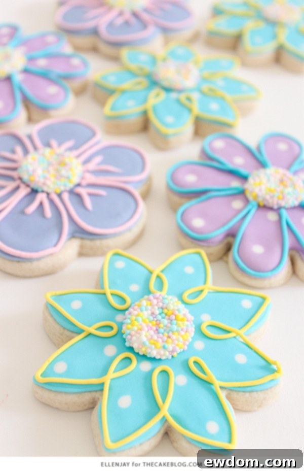 Assortment of Beautiful Spring Flower Sugar Cookies | Perfect for Gifting