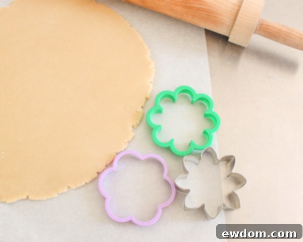 Rolling and Cutting Flower Sugar Cookie Dough | Essential Baking Steps