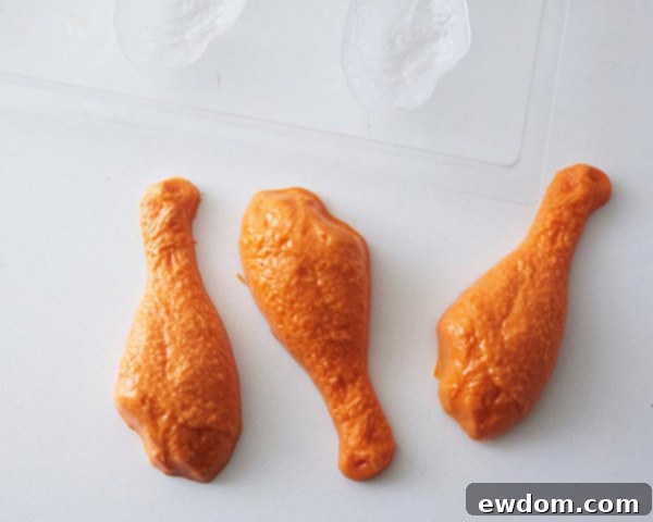 Mid-Century Meal Cake 8 Hardened orange candy coating