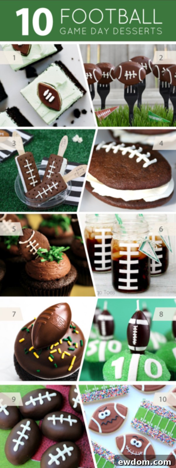 10 Football Party Desserts to make for game day tailgating | on TheCakeBlog.com