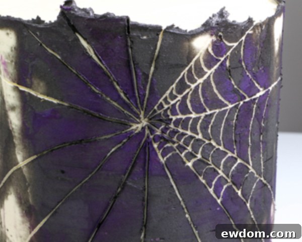 Spiderweb Cake - how to make an easy spiderweb cake with buttercream | by Erin Gardner for TheCakeBlog.com